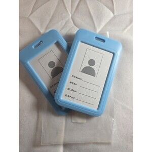 2 Pack Heavy Duty ID Badge Holder Vertical Sliding Case Work Badge Sleeve New